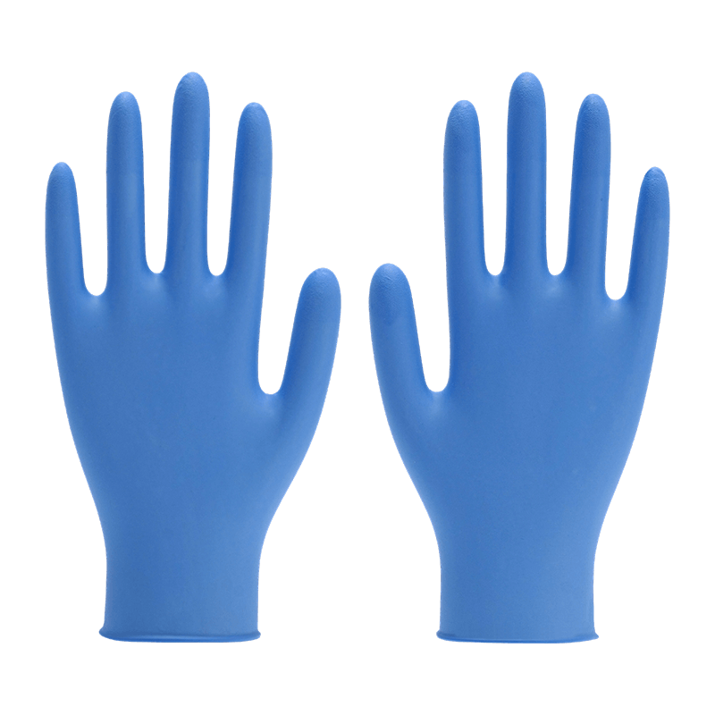 9-дюймовые перчатки XS Biosafety Protection с текстурой на кончиках пальцев из нитрила